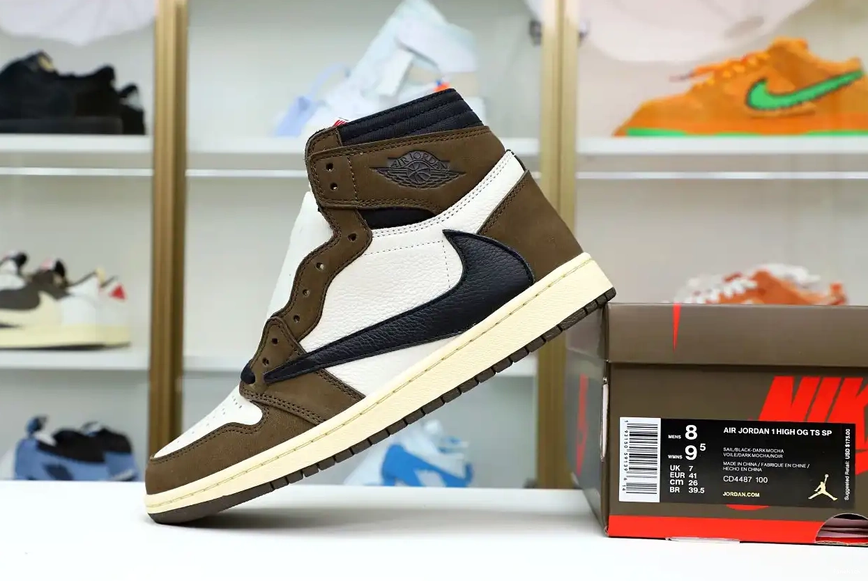 SCOTT 'MOCHA' HIGH 1 AIR OG RETRO JORDAN X TRAVIS 0424